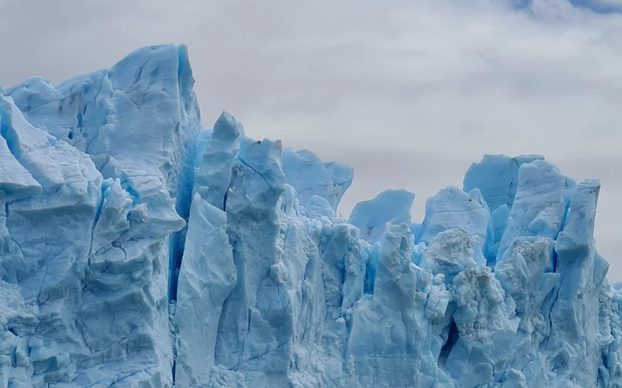 Footbridges above the ice of the Perito Moreno Glacier in Patagonia